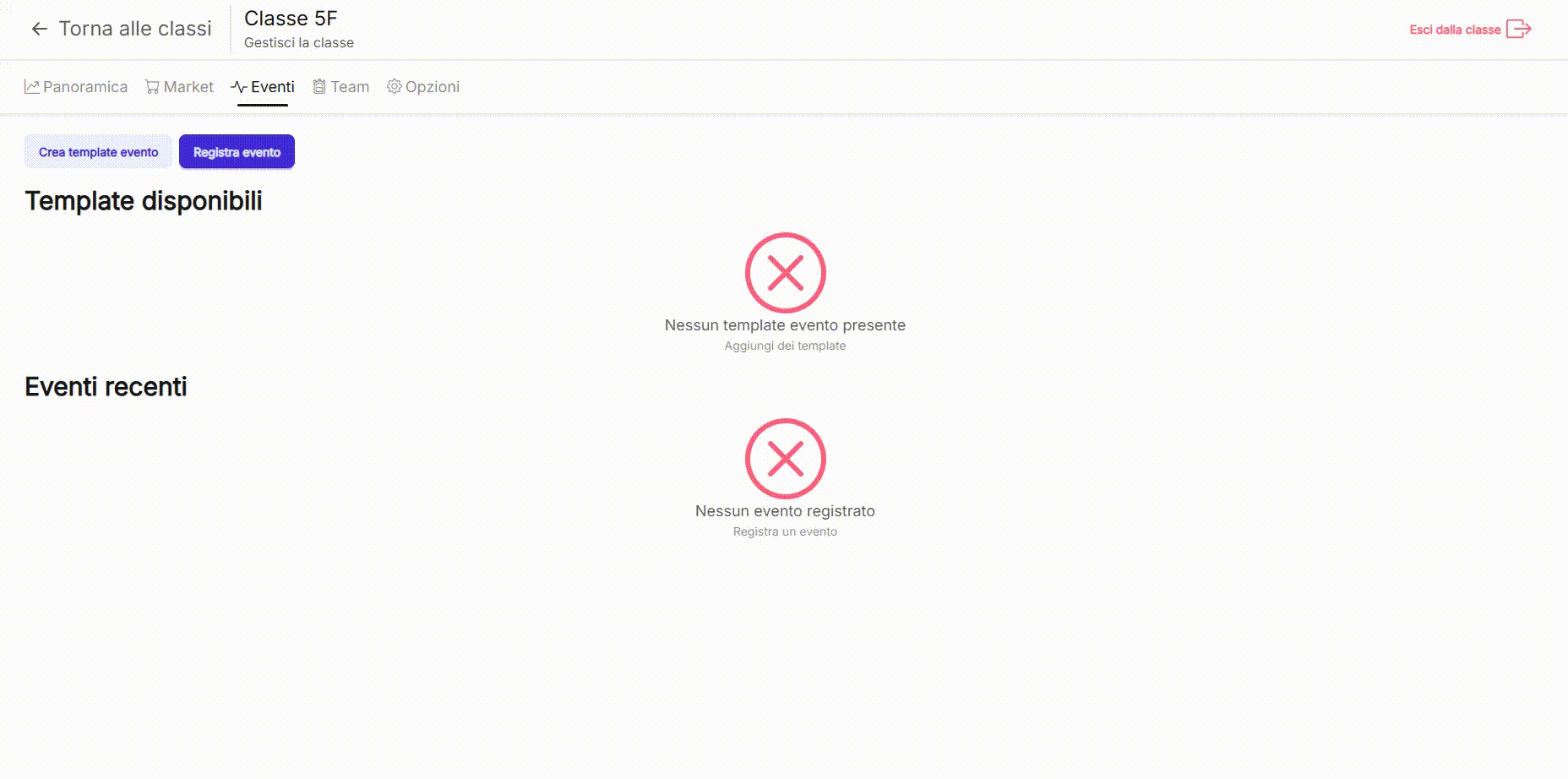 Gestione eventi FantaProf